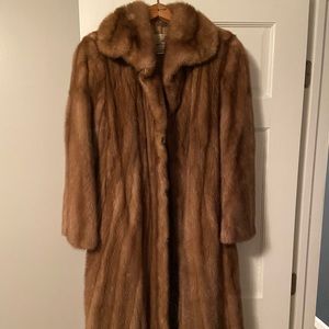 Vintage brown tan fur coat